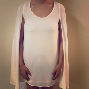 White cape dress